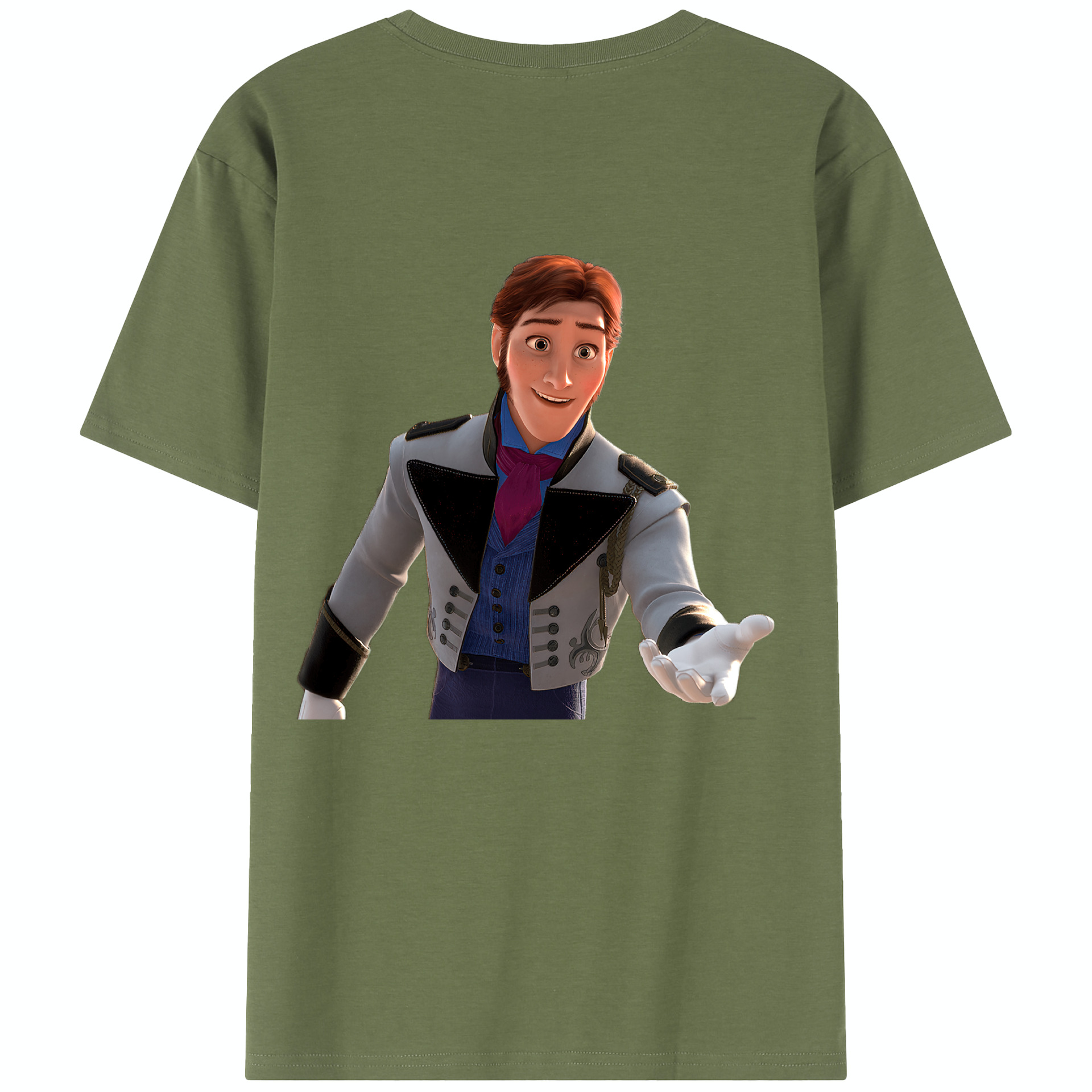 （画像用） アナと雪の女王 アンナ エルサ Frozen Anna Elsa 綿100％半袖Tシャツ（背面プリント）